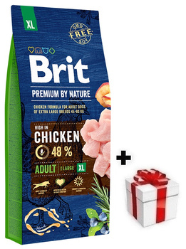 Brit Premium By Nature Adult XL Con pollo 15kg + sorpresa per il cane GRATIS