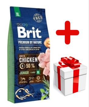 Brit Premium By Nature Junior XL Con pollo 15kg + sorpresa per il cane GRATIS