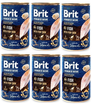 Brit Premium By Nature Pesce con pelle di pesce 6x400g - di sconto in un set
