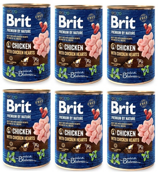 Brit Premium By Nature Pollo con cuori di pollo 6x400g