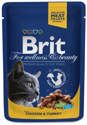 Brit Premium Cat per gatti adulti con pollo e tacchino 100g