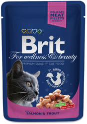 Brit Premium Cat per gatti adulti con salmone e trota 100g