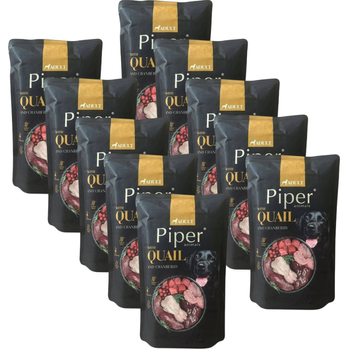 DOLINA NOTECI Piper per cani con quaglia e mirtillo rosso 10x500g