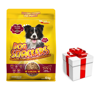 Dog Snackers Cibo per cani con pollo (razze medie e grandi) 10 kg + una sorpresa per il vostro cane GRATIS