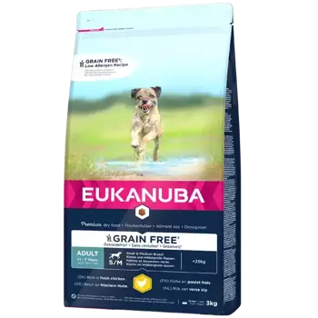 EUKANUBA Adult Chicken S/M Grain Free 3kg