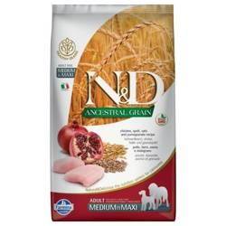 Farmina N&D Ancestral Grain Canine Adult Medium&Maxi Chicken&Pomegranate 12kg