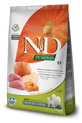Farmina N&D Pumpkin Grain Free Canine Adult Medium&Maxi Boar&Apple 12kg x2