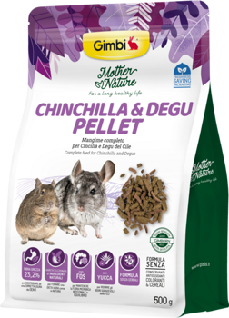 GIMBI Mother Nature Chinchilla & Degu Pellet 500g