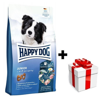 HAPPY DOG FitVital Junior, cibo secco, per cuccioli, 7-18 mesi, 10 kg + sorpresa per il cane GRATIS