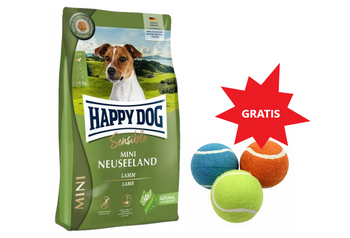 Happy Dog Mini New Zeland 10kg + Pallina da tennis galleggiante GRATIS