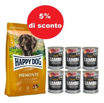 Happy Dog Supreme Piemonte 10kg + Belcando 6x400g - 5% di sconto in un set