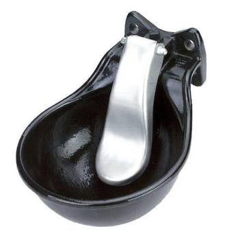 KERBL  Bevitore in ghisa con linguetta in acciaio inox, nero, 1,45 l