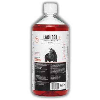 LAB-V Lachsöl Olio di salmone per cavalli 1000ml