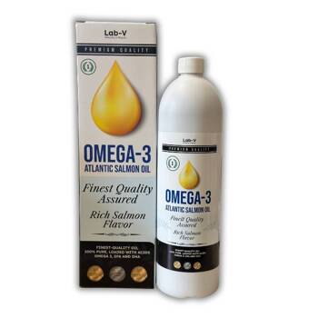 LAB-V Olio di salmone Omega-3 per cani e gatti 1l