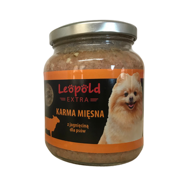 Leopold cibo per cani a base di carne di agnello 300g + 10% Gratis (Barattolo)