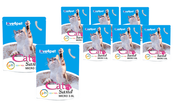 Lettiera per gatti in silicone Sand Micro - PH Control 11x3,8l (cambia colore per verificare i primi segni di malattia)