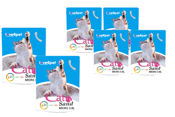 Lettiera per gatti in silicone Sand Micro - PH Control 8x3,8l (cambia colore per verificare i primi segni di malattia)