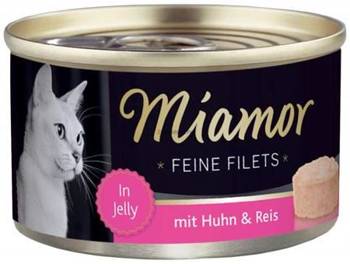 Miamor Feine Filets - alimento umido per gatti filetti di pollo con riso Lattina da 100g