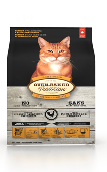 Oven Baked Tradition Cat Food senior & weight management witch chicken (con pollo) 2,27kg VENDITA