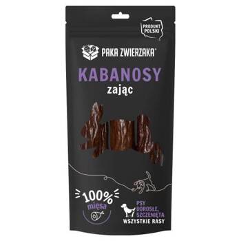 PAKA ZWIERZAKA-Kabanos salsiccine sottili di Lepre 3 pezzi (80g)