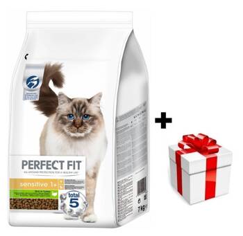 PERFECT FIT Sensitive 1+ con tacchino 7kg + sorpresa per il gatto GRATIS
