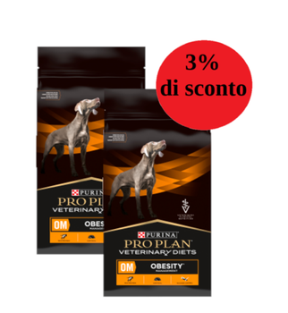PRO PLAN Veterinary Diets Canine OM Obesity Management Cibo per cani 2x12 kg - 3% di sconto in un set