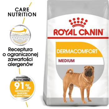 ROYAL CANIN CCN Medium Dermacomfort 12 kg alimento secco per cani adulti di razza media con pelle sensibile, soggetta a irritazioni