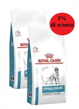 ROYAL CANIN Hypoallergenic Moderate Calorie 7kg - 3% di sconto in un set