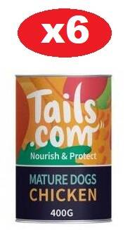 Tails.com Nourish & Protect Cane Maturo Pollo 6x400g - di sconto in un set