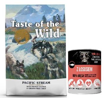 Taste Of The Wild Pacific Stream Puppy 12,2kg + Mr.Big 400g salmone GRATIS