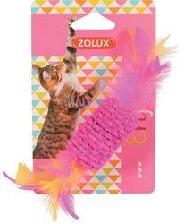 Zolux Caramella giocattolo per gatti con piume elastiche